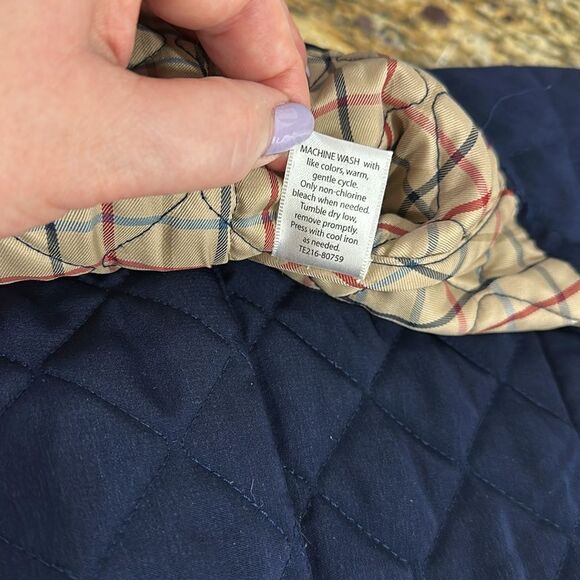 Pendleton Quilted Full Zip Jacket With Pockets In Navy Blue Size M - Picture 6 of 10